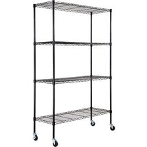 VEVOR Storage Shelving with Wheels, 4-Tier 700 lbs, 47.2" L x 17.7" W x ... - $102.99