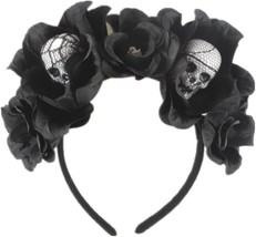 Women&#39;s Halloween Skull Horror Headdress Carnival Flower Headband Parent... - £23.66 GBP