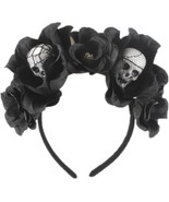 Women&#39;s Halloween Skull Horror Headdress Carnival Flower Headband Parent... - £23.66 GBP