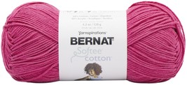 Bernat Softee Cotton Yarn-Fuschia - £21.07 GBP