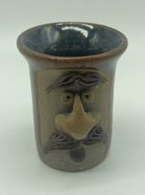 Adorable Silly Ugly Face Pottery Shot Glass Toothpick Holder - £9.74 GBP