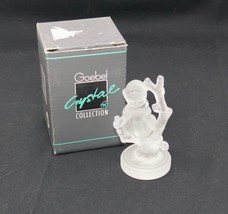 Goebel MJ Hummel 3.625&quot; Apple Tree Girl Frosted Glass Figurine - £15.71 GBP
