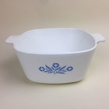 CorningWare Blue Cornflower P-1 3/4-B, 1 3/4 Qt Casserole Dish White No Lid Used - £15.82 GBP