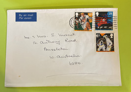 Envelope With 3 Royal Mail Stamps- Rugby World Cup &amp; World Student Games 1991 - £7.59 GBP