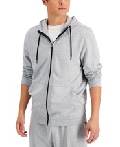 Alfani Men&#39;s Mendoza Lounge Zip Hoodie Charcoal Heather-Medium - $21.97