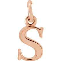 Precious Stars 18K Rose Gold-Plated Sterling Silver Lowercase S Initial Pendant - £31.24 GBP
