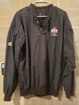 Nike Ohio State Buckeyes Jacket Mens Size Large Black Windbreaker Pullover Golf - £19.46 GBP