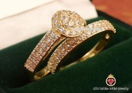 Gold Over 925 Silver Moissanite Diamond Engagement Ring Valentine&#39;s Day Offers 7 - £95.63 GBP+