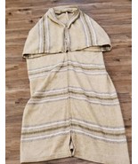 Tennessee Woolen Mills Wearable Blanket Wrap Snap Robe Shawl Gray Brown ... - £47.89 GBP
