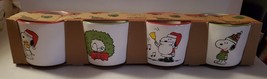 Set 4 CHRISTMAS Rae Dunn Snoopy Peanuts 3x3.5” Ramekin Set Double Sided Ceramic - £23.91 GBP