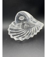 Gorham Lead Crystal  Germany Fluted Heart Shaped Candle Holder - £7.71 GBP