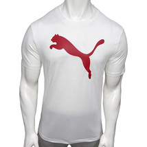 Nwt Puma Msrp $42.99 Big Cat Logo Men&#39;s White Crew Neck Short Sleeve T-SHIRT - £15.56 GBP