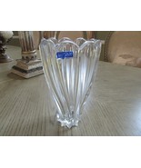 MARQUIS BY WATERFORD CRYSTAL FLORAL VASE MADE IN GERMANY 7-7/8&quot; WTIH TAG - £38.88 GBP