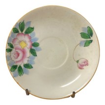 Vintage Hand Painted Floral Tea Saucer 5 1/2” Replacement Made In Occupi... - £11.02 GBP