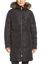 Helly Hansen Ylva Water Repellent Down Parka with Faux Fur Trim SZ XS Black - $121.28