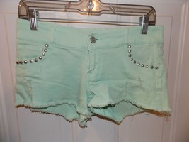 Rue 21 Distressed Mint Green Shorts Size 3/4 Women&#39;s EUC - £11.91 GBP