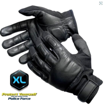 Tactical Goatskin Leather Steel Shot Motorcycle Police Security XL Glove - $38.56