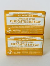 2 X Dr. Bronner's Pure Castile Soap Hemp Citrus Organic Oils - 5 oz ea - £12.31 GBP