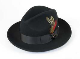 Men Bruno Capelo Hat Australian Wool Fedora Untouchable EXECUTIVE EX320 Black image 4
