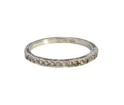 Vintage Sterling Silver SETA 925 White Cubic Zirconia Stone Channel Band... - $29.70