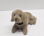 Vintage Flocked Labrador Retriever Bobble Head Figurine Dog 5" - $19.70