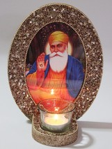 Guru Nanak Dev ji Photo Frame with Tealight Cup for Gift-Worship-Dec 17 ... - $49.49