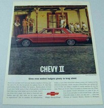 1963 Print Ad Chevy II 300 4-Door Red Sedan Hotel,Men,Kids Chevrolet - £11.01 GBP