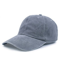 HOT Gray Dyed Washed Retro Cotton - Plain Polo Baseball Ball Cap Hat Unisex - £12.62 GBP