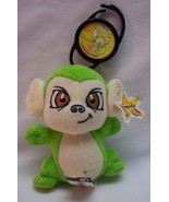 McDonald&#39;s Neopets BRIGHT GREEN MYNCI CLIP KEYCHAIN 4&quot; Plush STUFFED ANIMAL - $14.85
