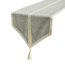 Pearl Aura - Grey Jute Decorative Table Runner - $56.04+