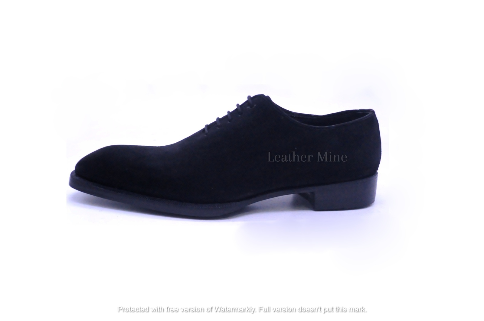 Black Suede Oxfords Dress Shoes For Men, Genuine Leather Custom Shoes