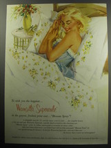 1957 Wamsutta Supercale Blossom Spray Linens Ad - To wish you the happiest - £14.78 GBP