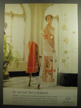 1960 Fieldcrest The Muses Linens Ad - The one look that is Fieldcrest - $14.99