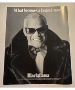 1990 Print Ad Ray Charles Blackglama What becomes a Legend Most Fur Coat... - £5.41 GBP