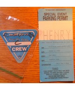 Bon Jovi Vintage Keep The Faith Crew Pass + 1987 Syracuse Carrier Parkin... - $27.08 CAD
