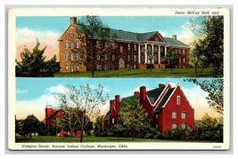 Dual View Bacone Indian College Muskogee Oklahoma OK WB Postcard V14 - £3.91 GBP