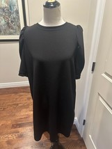 Zara Black Crepe Shift Dress A-Line SZ M - $369.07 MXN