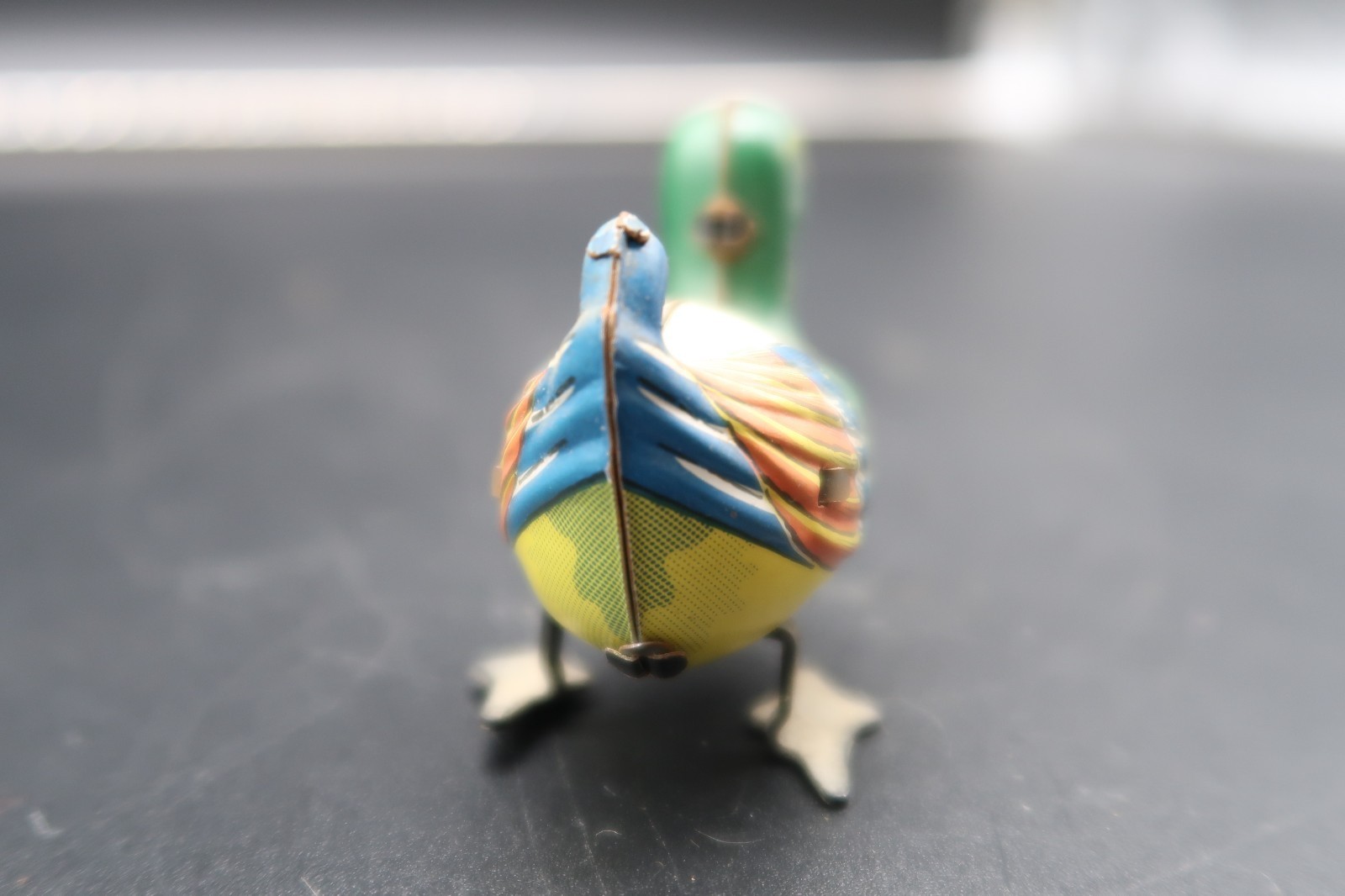 Vintage Friction Tin Litho Toy Duck No Key #1212 Unbranded Item image 4