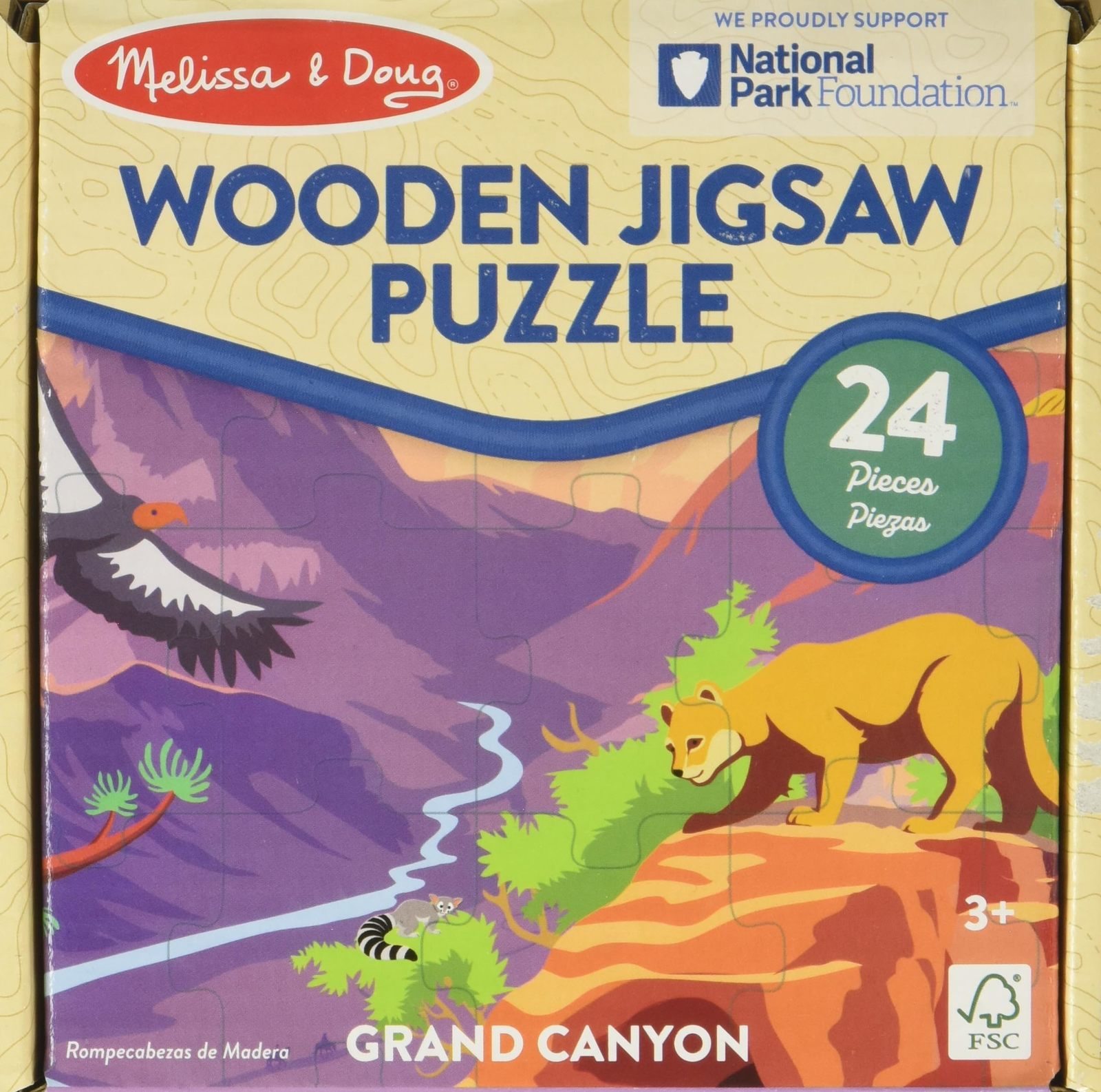 MELISSA & DOUG Grand Canyon Wooden Jigsaw Puzzle Toy, 1 EA - £7.77 GBP