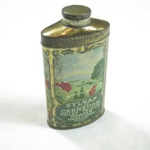 Antique 1910s Sylvan Carnation Talcum Powder Tin Litho Talc Advertising ... - $39.99