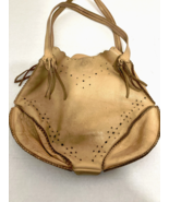 Soft leather boho hippie VTG purse shoulder bag with attached wallet - $33.78 CAD