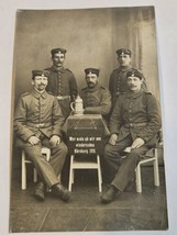 1915 era RPPC Photo Postcard of 5 Men In Uniform  - Very Clean - £7.41 GBP