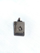 Blackjack 21 Playing Cards King And Ace Spades Pewter Adj Cord Necklace - £7.47 GBP