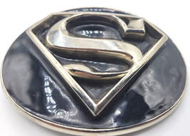 DC Comics SUPERMAN GTO Design Solid Enameled Brass Belt Buckle Oval 4&quot; - £19.54 GBP