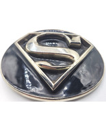 DC Comics SUPERMAN GTO Design Solid Enameled Brass Belt Buckle Oval 4&quot; - £20.02 GBP