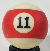 Billiards Pool Ball #11 Red White Stripe 2¼&quot; Replacement Piece Crafts Vi... - $10.54