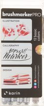 KARIN Pro Brush Marker 12 Grey Colours Set, 2.4ml Liquid Paint, Suitable... - £21.25 GBP