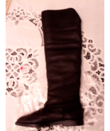 Black Leather Over-the-knee BOOTS 8.5 TERRA AUSTRALIS-fully sheepskin lined - $60.00