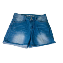 HYDRAULIC Womens Size 10 &quot;NOLITA&quot; Mid Rise Curvy Blue Denim Jean Shorts - $9.46
