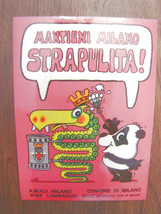 Adesivo Sticker Vintage Mantieni Milano Strapulita Amnu Comune Wwf Lombardia - £22.85 GBP